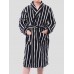 Mens Basic Striped Print Flannel Winter Thick Mid Length Home Lounge Robes Mens Basic Striped Print Flannel Winter Thick Mid Length Home Lounge Robes