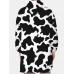 Mens Cow Pattern Print Flannel Two Sided Oversized Blanket Hoodie With Pouch Pocket Mens Cow Pattern Print Flannel Two Sided Oversized Blanket Hoodie With Pouch Pocket