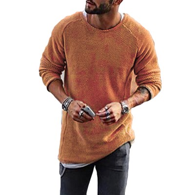 Fashion Men’s Knitting Solid Color O Neck T shirt Long Sleeved Regular Fit Casual T shirt Fashion Men’s Knitting Solid Color O Neck T shirt Long Sleeved Regular Fit Casual T shirt
