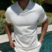 Men's white short sleeve polo shirt HE1402-02-04 Men's white short sleeve polo shirt HE1402-02-04