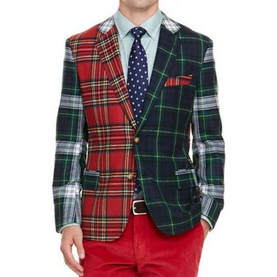 Men's plaid blazer HE1403-01-04 Men's plaid blazer HE1403-01-04