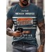 Round neck slim fit English letter printed short sleeved shirt Round neck slim fit English letter printed short sleeved shirt