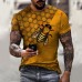 3D printed pullover loose short sleeve men's HF0703-03-03 3D printed pullover loose short sleeve men's HF0703-03-03