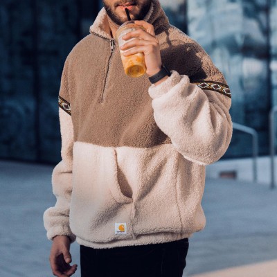 European and American men's half-zip loose pullover jacket HF0108-03-03 European and American men's half-zip loose pullover jacket HF0108-03-03