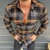 men's printed plaid shirt HF0110-02-04 men's printed plaid shirt HF0110-02-04