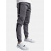 Mens Solid Color Side Patchwork Casual Pants With Pocket Mens Solid Color Side Patchwork Casual Pants With Pocket