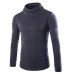 Mens Casual Turtleneck Knitted Sweater Solid Color Slim Fit Pullover Sweater Mens Casual Turtleneck Knitted Sweater Solid Color Slim Fit Pullover Sweater
