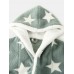 Mens Thick Star Print Home Sashes Plush Warm Hooded Sleepwear Robes With Pocket Mens Thick Star Print Home Sashes Plush Warm Hooded Sleepwear Robes With Pocket