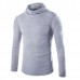 Mens Casual Turtleneck Knitted Sweater Solid Color Slim Fit Pullover Sweater Mens Casual Turtleneck Knitted Sweater Solid Color Slim Fit Pullover Sweater