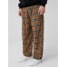 Mens Vintage Plaid Cotton Elastic Waist Drawstring Jogger Pants Mens Vintage Plaid Cotton Elastic Waist Drawstring Jogger Pants