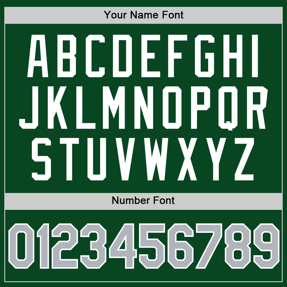 Custom Green Gray-White Authentic Throwback Basketball Jersey