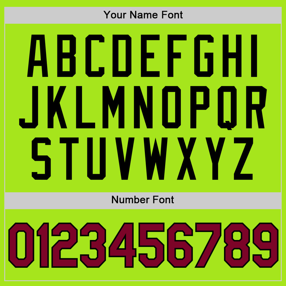 Custom Neon Green Maroon-Black Authentic Throwback Basketball Jersey